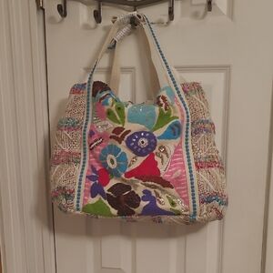 Floral Embroidered Women's Tote Bag